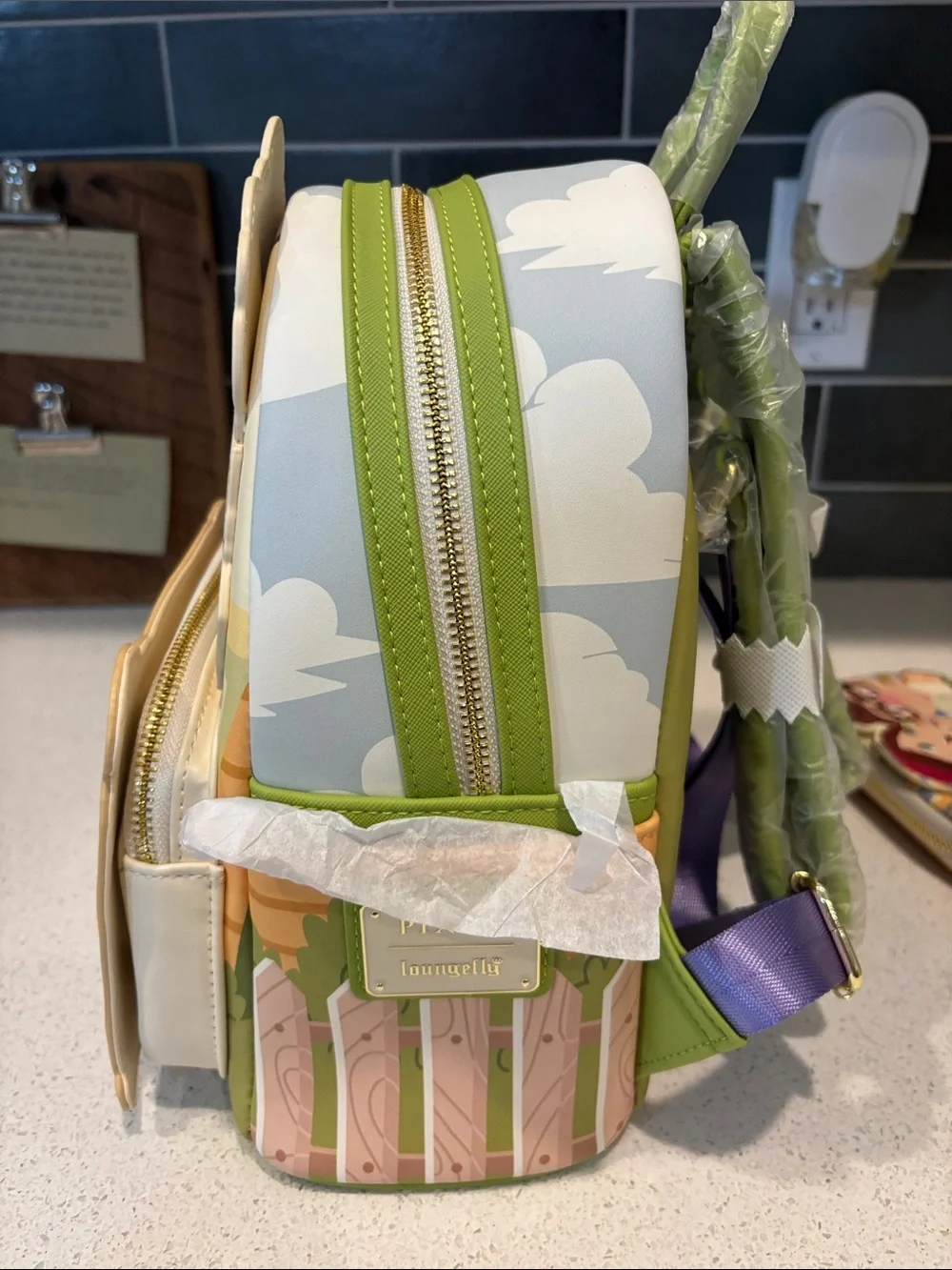 Loungefly Pixar Carl and Ellie Mailbox Backpack and Wallet Set NWT